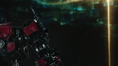 Robot In Dark Room With Bright Light GIF