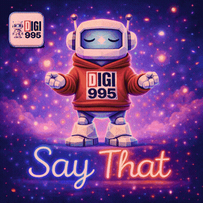 Robot In Digi 995 Hoodie Galaxy Background GIF