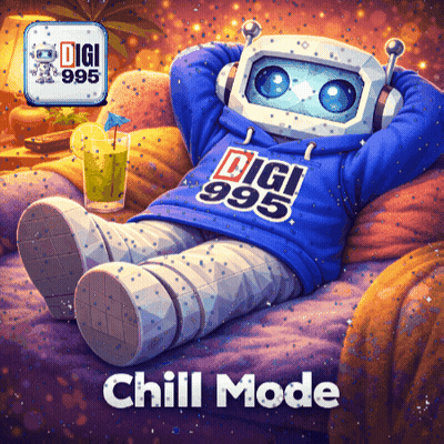 Robot In Digi 995 Sweatshirt Sitting GIF