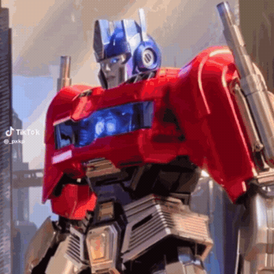 Robot In Front Of City With TikTok Sticker GIF