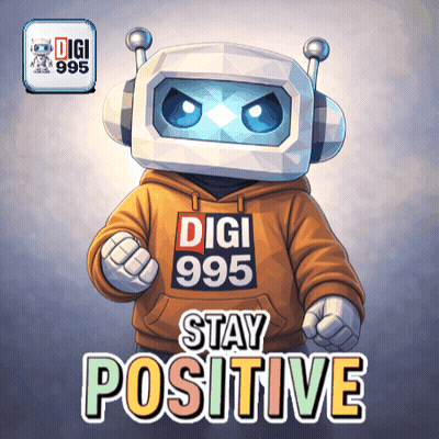 Robot In Hoodie Saying Digi 995 GIF
