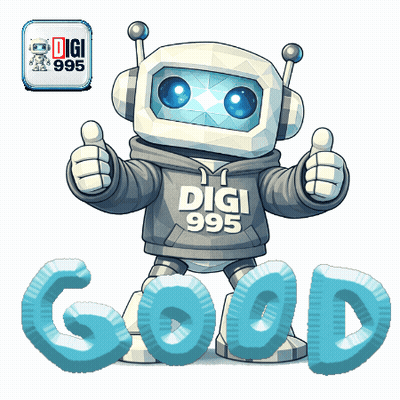 Robot In Hoodie Saying Digi 995 Thumbs Up GIF
