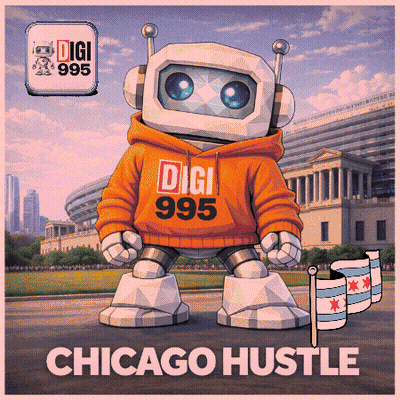 Robot In Orange Hoodie Saying Digi 995 GIF