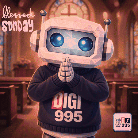 Robot In Sweater Saying Digi 995 GIF