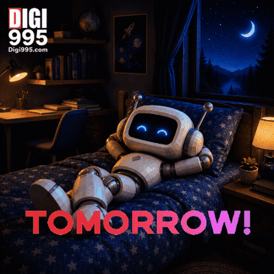 Robot Laying In Bed Saying Tomorrow GIF