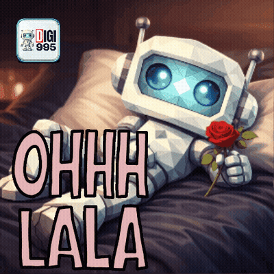 Robot Laying On Bed Holding Rose Ohhh Lala GIF