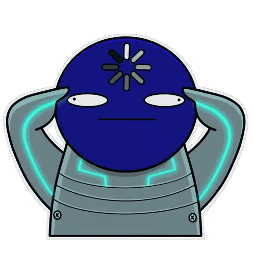 Robot Loading Screen Sticker