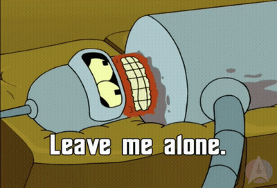 Robot Lying On Couch Leave Me Alone GIF