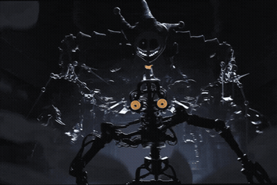 Robot Saying A In Dark Room GIF