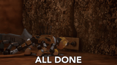 Robot Saying All Done GIF