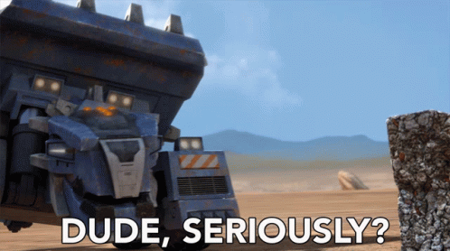 Robot Saying Dude Seriously GIF