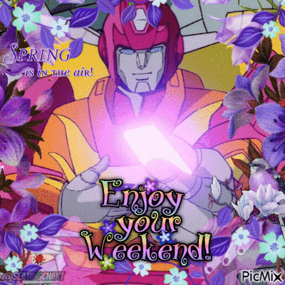 Robot Saying Enjoy Your Weekend GIF