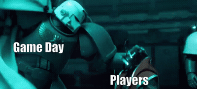 Robot Saying Game Day Players GIF