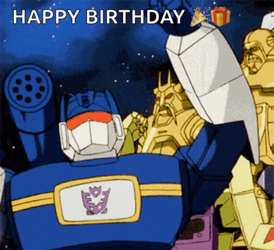 Robot Saying Happy Birthday GIF