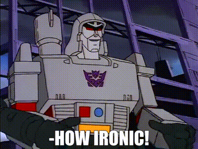 Robot Saying How Ironic GIF