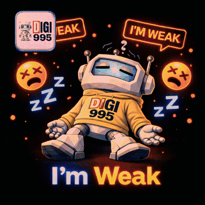 Robot Saying I'm Weak GIF