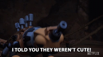 Robot Saying I Told You They Weren't Cute GIF