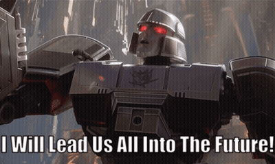 Robot Saying I Will Lead Us All Into The Future GIF