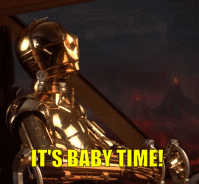 Robot Saying It's Baby Time GIF