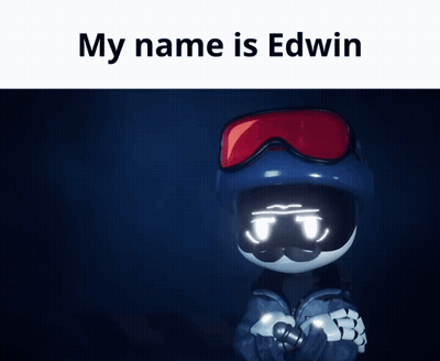 Robot Saying My Name Is Edwin GIF