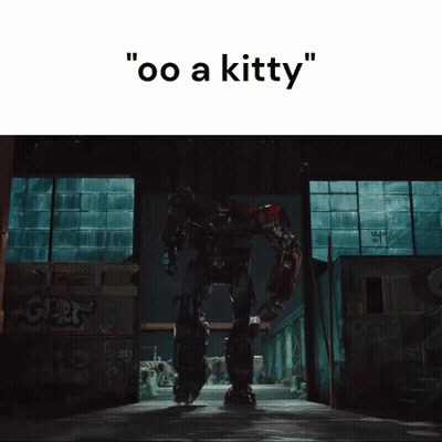Robot Saying Oo A Kitty GIF