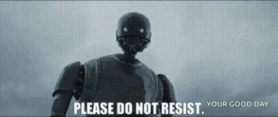 Robot Saying Please Do Not Resist GIF