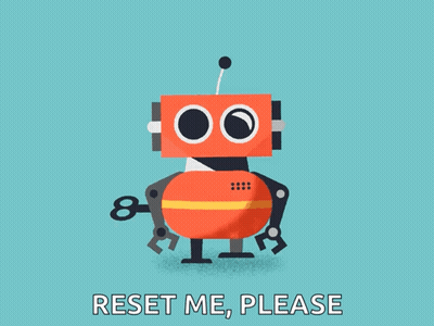 Robot Saying Reset Me Please GIF