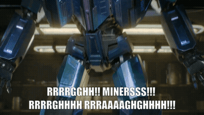 Robot Saying Rrrgghhh Minersss GIF