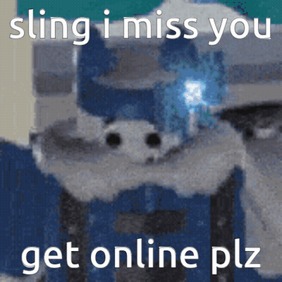 Robot Saying Sling I Miss You Get Online Plz GIF