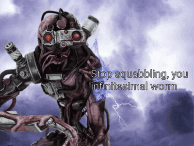 Robot Saying Stop Squabbling You Infinitesimal Worm GIF