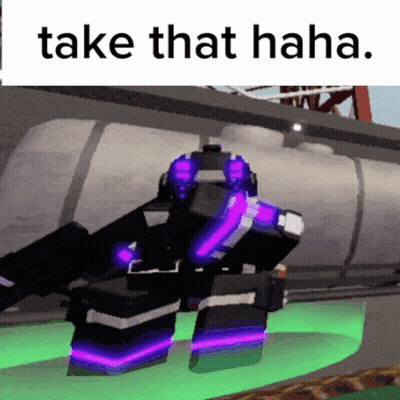 Robot Saying Take That Haha GIF