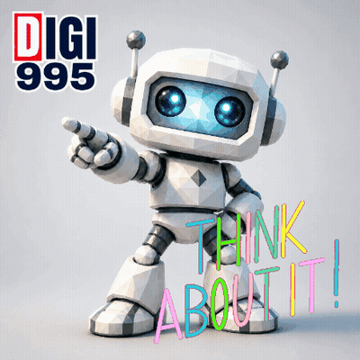Robot Saying Think About It GIF