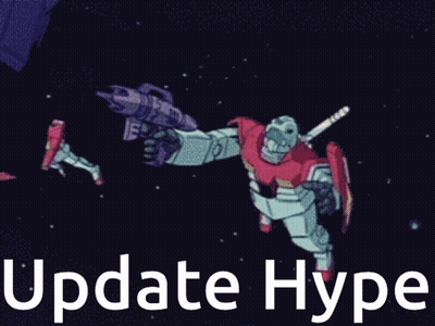 Robot Saying Update Hype GIF