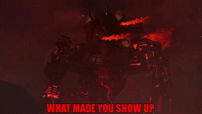 Robot Saying What Made You Show Up GIF