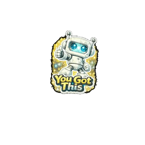 Robot Saying You Got This Sticker