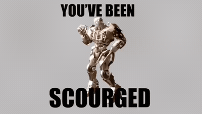 Robot Saying You've Been Scourged GIF