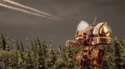 Robot Shooting Missile In Air GIF
