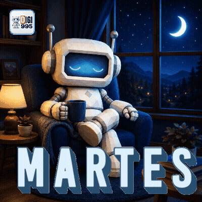 Robot Sitting In Chair Holding Coffee Martes GIF