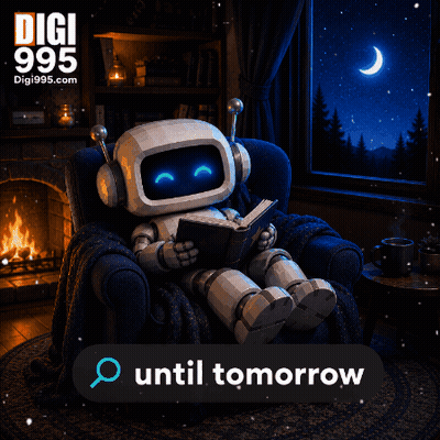 Robot Sitting In Chair Reading Book Until Tomorrow GIF