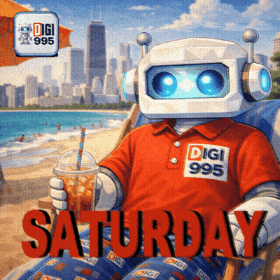 Robot Sitting On Beach Holding Drink Saturday GIF