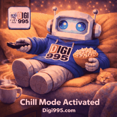 Robot Sitting On Couch With Remote And Popcorn GIF