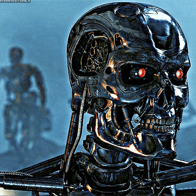 Robot Skull With Red Eyes Hydravns Tumblr GIF