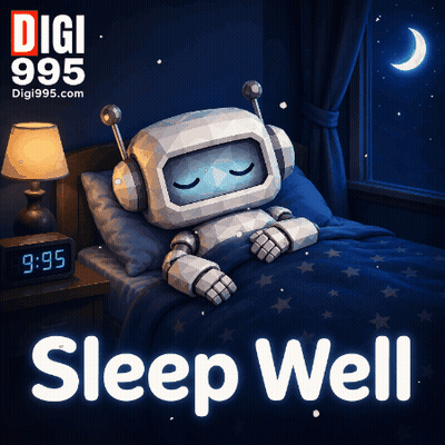 Robot Sleeping With Sleep Well GIF