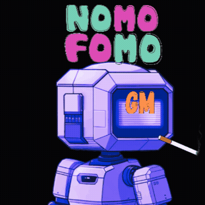 Robot Smoking Cigarette GM GIF