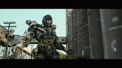 Robot Standing In Front Of Building Saying I'm Not A Robot GIF