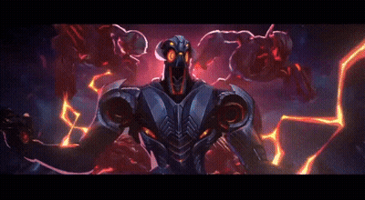 Robot Standing In Front Of Purple Background GIF