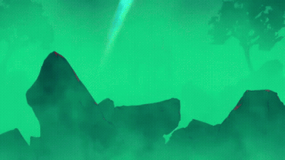 Robot Standing On Rock In Forest GIF