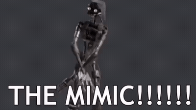 Robot Statue Saying The Mimic GIF