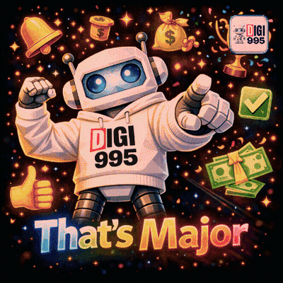 Robot Wearing Digi 985 Hoodie GIF