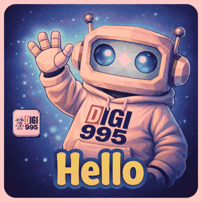 Robot Wearing Digi 995 Hoodie GIF